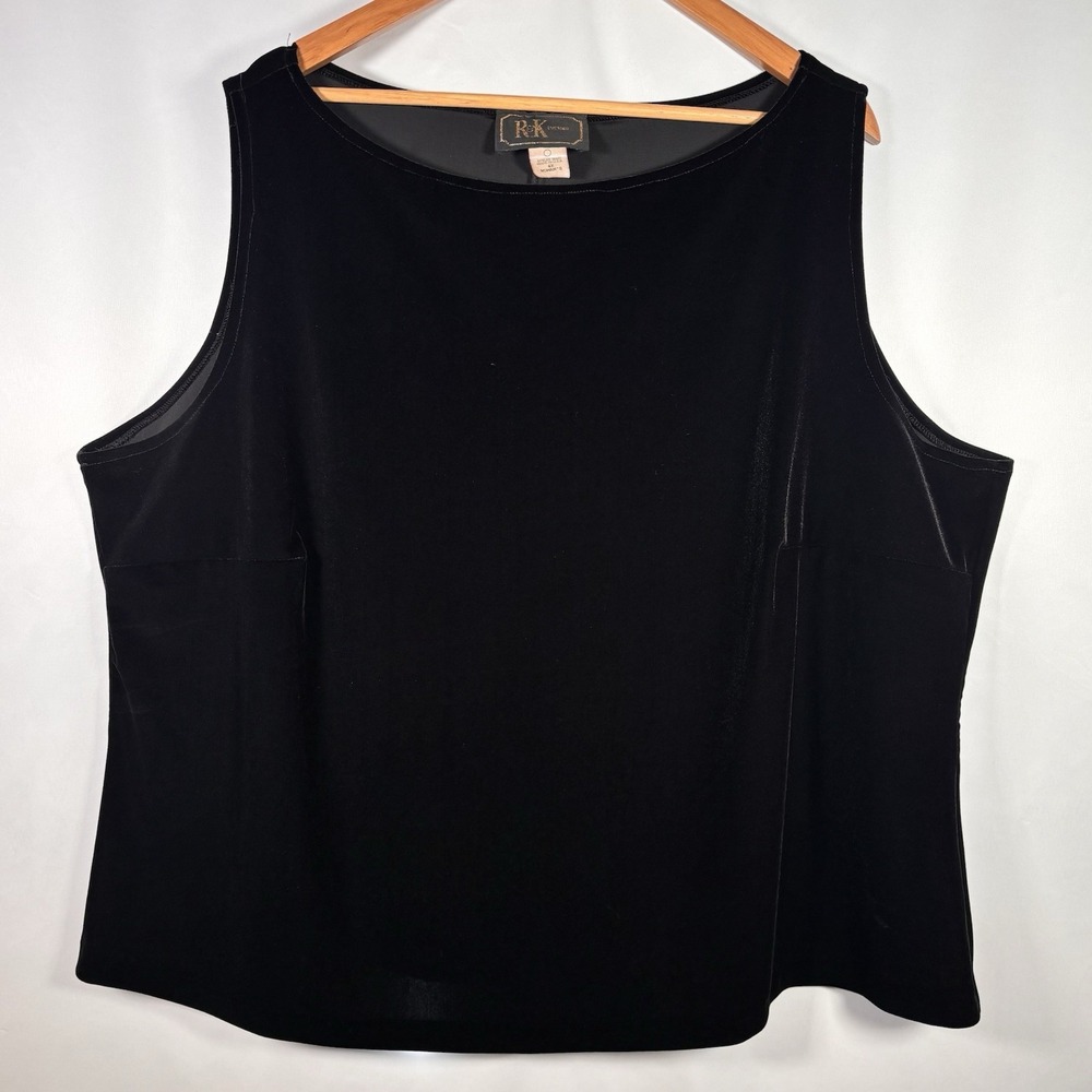 Vintage 90s Velvet Whimsogoth Top Womens 4XL Black Witchy Halloween Grunge